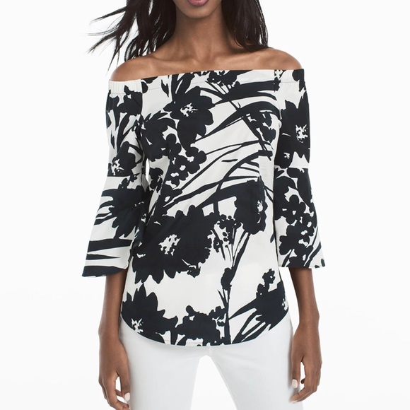 White House Black Market Tops - WHBM poplin off the shoulders